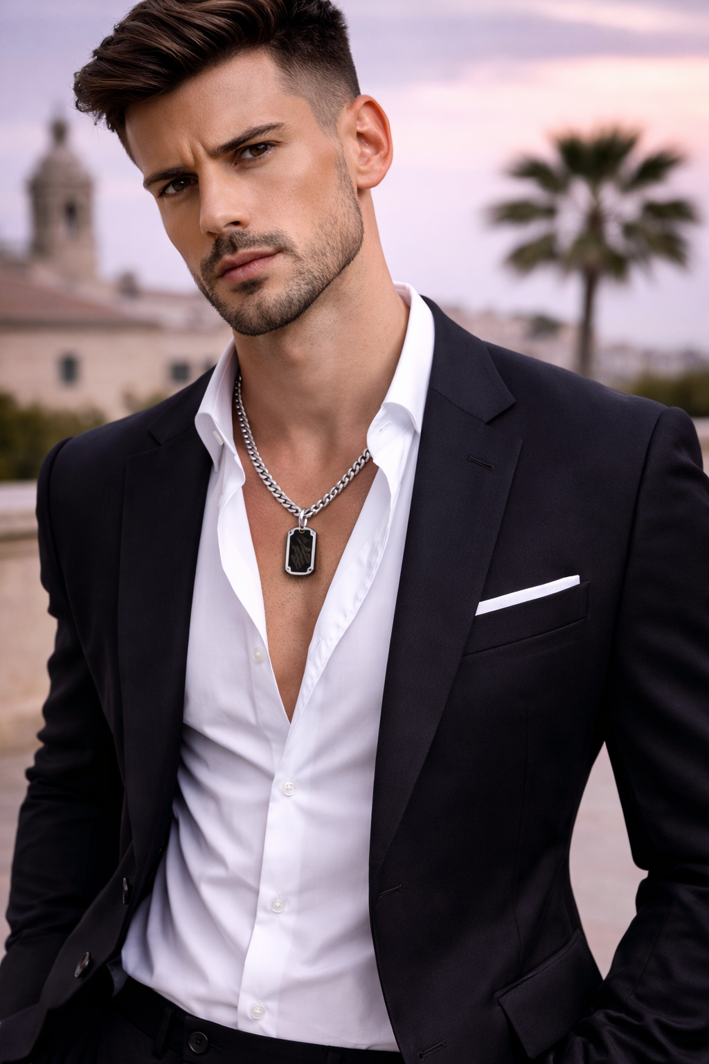 COLLAR ACERO Y FIBRA